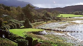 Blick auf Gartenanlagen whrend der Ebbe