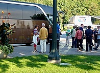 Busstopp an dem kanadischen Fall